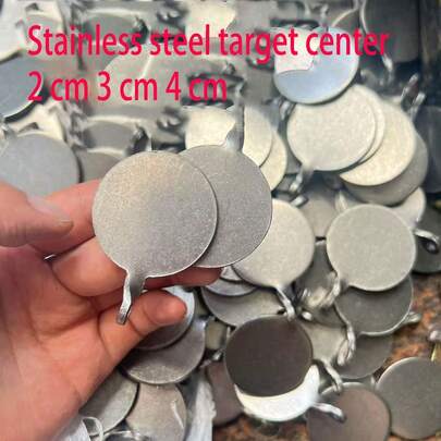 3 قطع أهداف إطلاق قوية للخارج، أهداف ممارسة منشار كاتم الصوت من الفولاذ المقاوم للصدأ