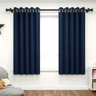 Blackout Curtain, Heat Insulation, Opaque Curtain With Eyelets, Light Insulation, Anti-UV, Bedroom Home Living Room Interior Decoration