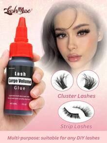 1pc/2pcs 30ml Lash Glue, Cluster Lash Adhesive, Fast-Drying Waterproof Eyelash Glue, Long-Lasting DIY Lash Extension Glue For Individual Lashes, False Lashes, Beginner-Friendly, Party, Wedding, Daily Wear, Eyelash Glue, Lash Glue - 紅色 - 查看 9