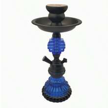 Modern Acrylic Hookah Set With Blue Hose, Complete Shisha Kit For Home & Party - one-size - View 2