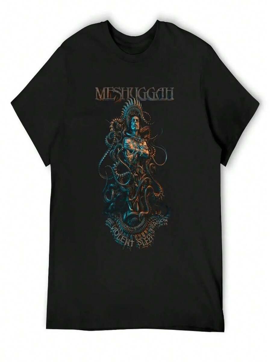 Meshuggah Band Official T-Shirt Luxury T-Shirt Anime Stuff Plus Sizes  Mens T Shirts - Black - View 1