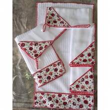 Kit Fralda de Boca, Toalha ombro e Fralda Chupeta 6 Peças Várias Estampas - Joaninha vermelho - Visão 1