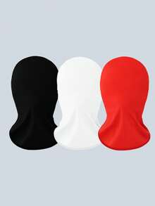 1顶男士透气全脸拉瓦帽（未打孔），男女通用趣味连帽帽，派对角色扮演恶作剧冰丝头饰 - 多色 - 查看 3