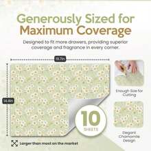 Chamomile Scented Drawer Liners For Dresser Drawers (10 Large Sheets, 19.7" X 14.4") - Non Adhesive Drawer Paper Liner For Bedroom Dresser &Amp; Closet Shelves By Lindau2019s Essentials - ColorA - View 3