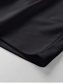 女士运动短裤，休闲跑步健身服，抽绳设计七分裤，夏季透气 - 黑色 - 查看 4