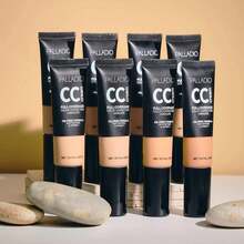 Crema CC de corrección de color de cobertura completa, sin aceite con péptidos, mejor para corregir el enrojecimiento y el tono desigual de la piel, Rich 52W - Luz 22N - Ver 8