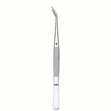 这款耐用、精密的钢制镊子无需用电，适用于多种用途，例如美甲、园艺、实验室、手工维修和 DIY——它具有锯齿状边缘、坚固的金属结构和防滑手柄，是一款用途广泛的钢制美甲镊子。 - 銀色 - 查看 8