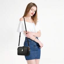 Women Crossbody Bag Fashion Phone Wallet Ladies Multi Pocket Shoulder Handbag - màu nâu - Xem 6