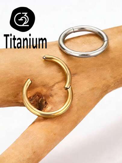 Khuyên mũi bằng titan ASTM F136, khuyên septum, cỡ 20G 0.8MM/18G 1.0MM/16G 1.2MM/14G 1.6MM, đường kính trong 6MM/7MM/8MM/9MM/10MM và 12MM, trang sức xỏ khuyên mũi bằng kim loại titan G23.