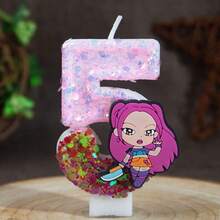 1件/套 巫师米拉生日蜡烛数字蛋糕派对节日用品 数字蜡烛 0-9 - 彩色 - 查看 19