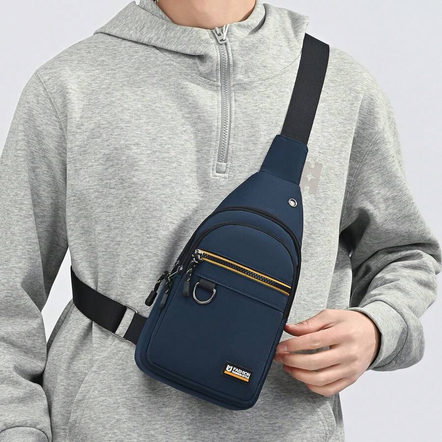 New Nylon Chest Bag, Fashion One Shoulder Crossbody Bag, Large Capacity Cycling Chest Pack, Phone Pouch, Gift For Women, Women's Crossbody Bag, Wallet, Men's Chest Bag - Multicolor - View 1