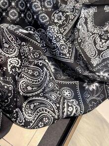 1pc Silk-Like Paisley Print 70cm Square Scarf, Versatile Bandana, Men Sunscreen Scarves, Headwrap Neck Wear - Nhiều màu - Xem 3