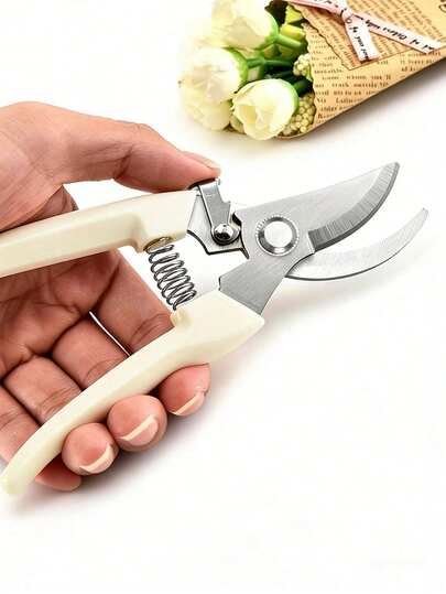 1/2pcs Stainless Steel Heavy Duty Pruning Shears, Padded Handle Garden Trimming Scissors, Suitable For Flowers, Shrubs, Hedges, Tree Branches Household Yard Gardening Tool