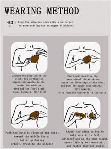 2 Pairs Self-Adhesive Invisible Seamless Silicone Bra Pads, Breathable Backless Bra Inserts, Reusable, Perfect Gift For Valentine's Day - Multicolor - View 10