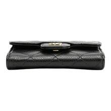 CHANEL Classic Gold Buckle Flap Diamond Quilted Embossed Leather Coin Purse/Card Holder For Women, Black - AP0214-Y01864-C3906 - Xem 4