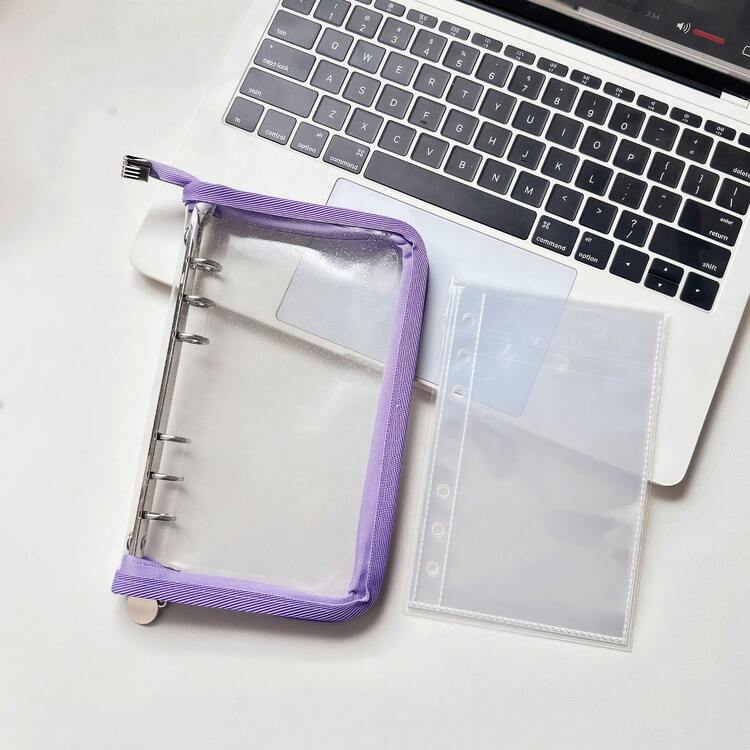 1 Pc A6 Size Transparent Sticker Book, Can Be Used As Loose-Leaf Binder, Sticker Book, Sticker Pages, Stamp Album, Pocket Book, 3D Sticker Book, Photo Storage Bag, Book Cover, Trading Card Box, Photo Album, Budget Planner, Diary, Notebook And Office Supplies - A6 - View 17