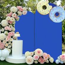 Arco de Casamento Wokceer Backdrop Cover 7,2 pés, 2 conjuntos de Capa Ajustável de Spandex para Arco de Casamento de 6 pés com Parte Superior Redonda, Suporte Chiara Backdrop Cover para Decoração de Festa de Aniversário, Cerimônia e Banquete - Visão 2