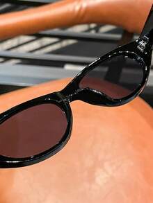 1pc Men's Fashion Fashion Glasses New High-Quality Retro Oval Rivet Niche Design Casual Versatile Street Style Daily Outdoor Driving Travel UV Protection - Multicolor - View 7