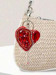 Simple And Fashionable Holiday Bag Pendant, Contrasting Color Beaded Simulated Coconut Tree Pendant, Exquisite Mini High-Value Decoration, Niche Design Sense Daily Versatile Pendant, Suitable For Daily Bag And Clothing Matching On Seaside Vacation - Red - View 4