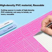 A5 Cutting Mat, Self Healing Sewing Mat, Craft Mat Double Sided 3-Ply Craft Cutting Board For Sewing Crafts Leather Fabric Scrapbooking Project Art Supplies, 8.6u201c X 5.9u201d, Black - MàuA - Xem 2