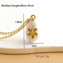 1 chiếc dây chuyền mặt hình trứng Phục Sinh bằng đồng, kiểu dáng mới, có thể điều chỉnh kích thước. - Nhiều màu - Xem 16