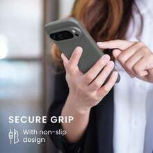 Compatible Case For Pixel 9 Pro - Ultra-Thin TPU Case With Raised Edges - Metallic Gray, 42500030 - 卡其色 - 查看 6