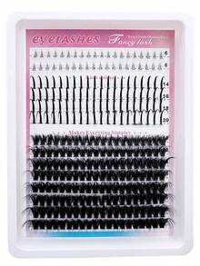 300D/200D/160D/120D/100D80D/60D DIY Lash Clusters Long 6-20mm Lash Spikes Lower Eyelashes 280pcs/264pcs/248pcs/232pcs/216pcs Eyelash Clusters Volume Individual Lashes DIY Spiky Lash Extension Manga Cluster Eyelash Extensions Mink Strips Lashes Thick - D - View 15