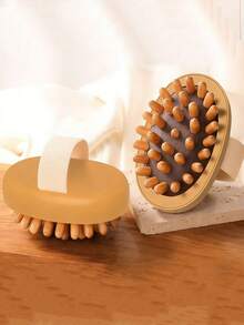 1/2pcs Wooden Massage Brush/Mat, A Body Fat Massage And Therapy Tool For Relieving Fatigue And Soreness, Reducing Fat, Promoting Lymph And Blood Circulation, And Dry Brushing To Remove Dead Skin. It Is The Best Holiday Gift For Friends And Mothers - View 7