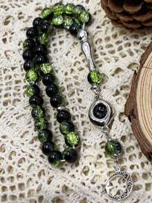 33颗碎冰纹理斋月念珠，伊斯兰米斯巴哈念珠，适合在斋月和开斋节期间作为礼物赠送 - 冰裂紋理33顆 - 查看 8