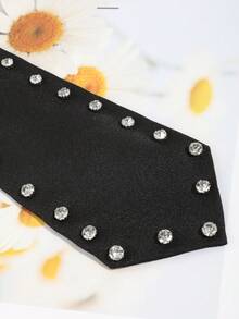 1条男士时尚水钻镶边领带，适合约会、派对、婚礼、伴郎、新郎等场合。 - A - 查看 4