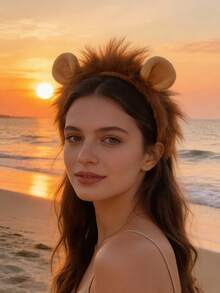 1pc/2pcs Cosplay Lion Ear Headband, Student Carnival Anime Character Hair Hoop, Plush Christmas Hair Accessory - Multicolor - View 8