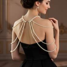 1 chiếc dây tua rua nhiều lớp kiểu Âu và Mỹ đính ngọc trai giả, phụ kiện váy phong cách Pháp cổ điển sáng tạo. - Xem 4