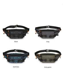 男士腰包 时尚胸包 防水休闲单肩包 大容量斜挎包 - 彩色 - 查看 9