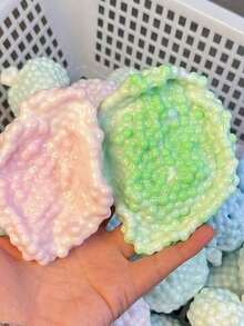 1个全新手工捏捏减压球，适合制作创意玩具、全球家庭聚会、节日、开斋节、狂欢节、复活节等场合，手工捏捏减压球内含弹珠 - ASMR放松玩具 - 多色 - 查看 11