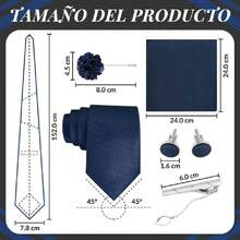 Men's Satin Ties, Slim Tie And Bow Tie Set For Gentlemen, High Quality Suit Accessory, 8CM Ties With Cufflinks And Box, Gift For Husband, Father, Friend, 42548348 - 青檸色 - 查看 2