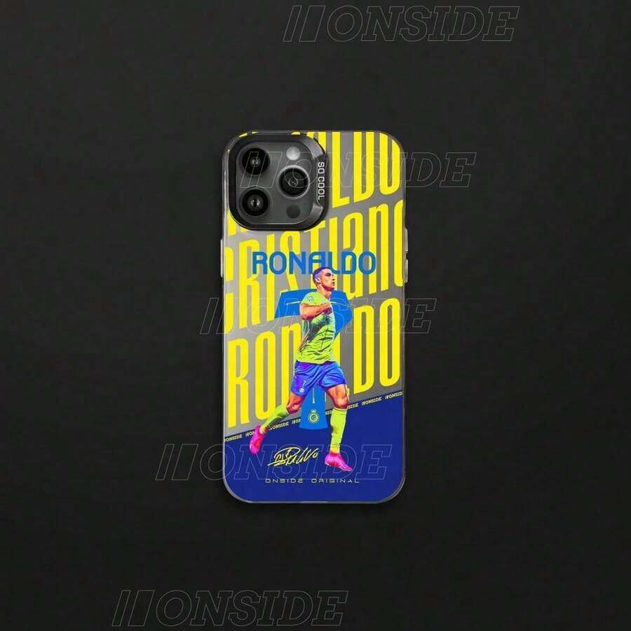 Envío local en 24 horas. Funda compatible con Apple 17, 22-25 Galaxy. Funda de teléfono plateada con estrellas de fútbol de colores para  15, 14, 13 Pro Max, 11, 12 ProMax, 12, 13, Enzo, Ronaldo, Beckham, Rashford, Argentina, Chelsea, Manchester - Durchscheinend schwarz - Übersicht 1