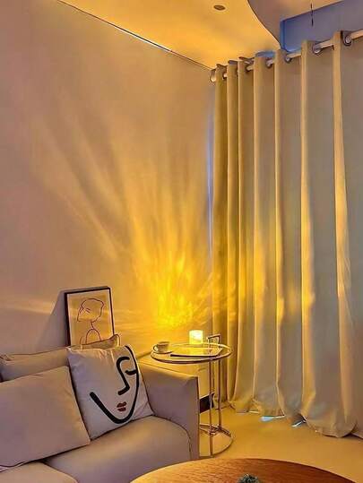 1个水波纹氛围灯，适用于装饰、直播、卧室氛围照明，16种颜色可选，USB供电，带遥控器，便携式照明。适用于卧室、客厅和办公室装饰。情人节和节日礼物。现代抛光金属和塑料设计。台灯，营造创意空间氛围。