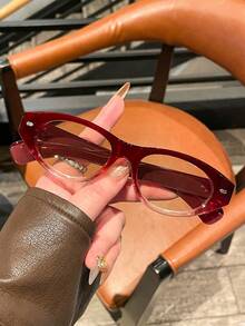 1pc Men's Fashion Fashion Glasses New High-Quality Retro Oval Rivet Niche Design Casual Versatile Street Style Daily Outdoor Driving Travel UV Protection - Multicolor - View 18