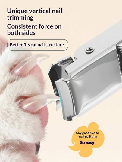 1个猫用指甲钳，宠物防裂指甲修剪器，猫用指甲剪，专用猫用指甲钳