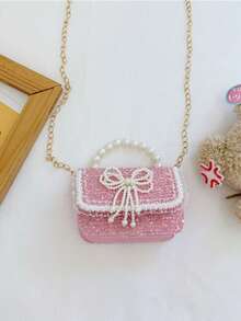 1pc Bag, Fashion Crossbody Bag, Super Mini Lipstick Bag, Lightweight Storage Bag, Handbag, Travel Bag, Party Coin Purse, Coin Pouch, Bow Shoulder Bag - Single Shoulder Crossbody Handbag - View 7