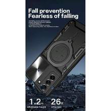 Funda para Samsung Galaxy S21 FE Capa Case - con Protector de Pantalla y Soporte de teléfono Incorporado - Rosa,42517923 - Verde Lima - Ver 6