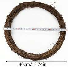 1 pieza Guirnalda de ratán natural DIY, adecuada para decoración de San Valentín, Pascua, Halloween, boda, fiesta festiva, guirnalda de primavera, decoración navideña, decoración del hogar, decoración de pared, decoración de jardín, decoración exterior, decoración de boda, Año Nuevo, Festival de Primavera, Día del Trabajo, Halloween, Navidad, Pascua - Multicolor - Ver 11