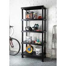 Garage Shed Rk Home Garden Storage Rking Shelves 5Tier Plastic Shelving Unit - Multicolor - View 6