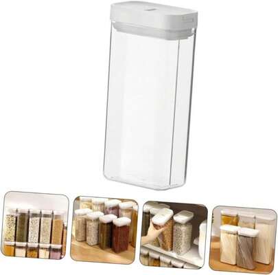 DIYEAH Pasta Sealed Container Transparent Spaghetti Storage Organizer For Pantry Kitchen Food Storage Reusable Airtight Canister For Pasta And Miscellaneous Items