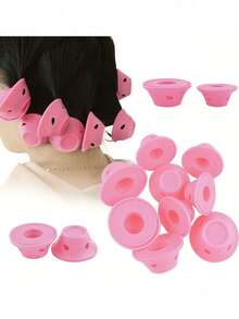 30/20/10件装蘑菇形和钟形免加热卷发工具，慵懒睡眠造型工具，DIY无损卷发工具，时尚卷发器 - 隨機 - 查看 2