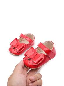 Infant Toddler Shoes Bow Tie Breathable Infant First Walking Shoes - Red - View 13