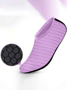 1/3/5双随机加厚蜂窝底沙滩袜，防滑防割耐磨瑜伽健身地板徒步赤脚鞋袜 - 彩色 - 查看 13