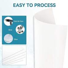 5 Pack White Plastic Sheets 12x12x0.04in Flexible High Tensile Plastic Sheets Hard Plastic Panel For DIY Materials Handicrafts Home Decoration - 12x12x0.04英寸 - 查看 5