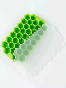 1个极简硅胶盖蜂窝状37格硅胶冰格，硅胶冰块模具，冰淇淋冰棒模具 - 彩色 - 查看 12