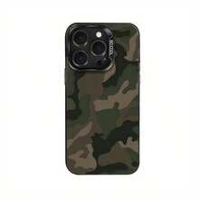 1 pieza Funda de teléfono con estampado de camuflaje estilizado, IMD láser con bordes suaves y parte posterior dura, de alta calidad, compatible con modelos de Apple 17/17Pro/17Promax/16/16Plus/16Pro/16ProMax/15/15Plus/15ProMax/14/14Plus/14Pro/14ProMax, 13/13Pro/13ProMax, 12/12Pro/12ProMax, 11/11Pro Max - Multicolor - Ver 1
